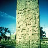 The 'battle scene' stone at Aberlemno churchyard, which some believe may depict the Battle of Dun Nechtain, fought nearby in 685 when the Picts killed King Ecgrith of Northumbria, the most powerful warrior of the day in a move which led to the creation of Scotland itself. 