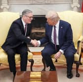 Keir Starmer is trying to maintain a façade of friendship with Donald Trump (Picture: Andrew Harnik)