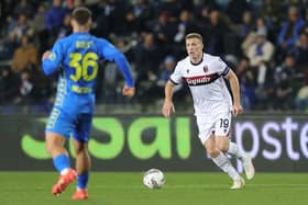 Lewis Ferguson in action for Bologna against Empli last night. Cr: Getty Images.