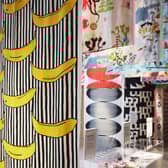 The Randig Banan pattern was created in 1986 by Inez Svensson, one of the designers in the designer collective known as 10-gruppen. It did not sell well at first, but was later reissued in 2013.