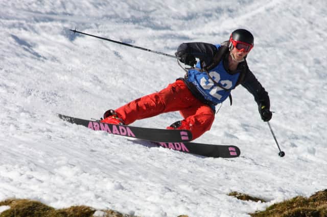 Dave Biggin competing in the 2015 Lawers of Gravity event