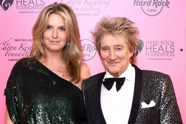 Sir Rod Stewart and wife Penny Lancaster.