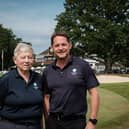 New Scottish Golf president Lynn Terry pictured with CEO Robbie Clyde at last year’s Curtis Cup at Sunningdale