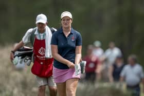 England’s Lottie Woad walks to the 18th tee during the second round of the Augusta National Women's Amateur at Champions Retreat Golf Club