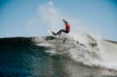 Craig "Suds" Sutherland competes at the Scottish National Surfing Championships in 2024
