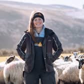 Nicola Wordie, who farms near Huntly, in Aberdeenshire 