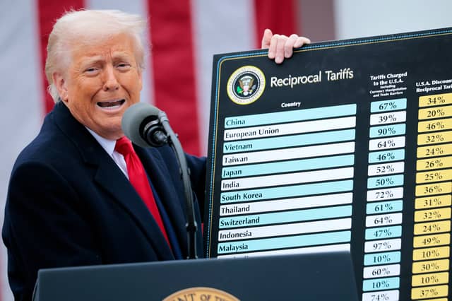 Donald Trump’s tariffs are having an impact around the world, including in Scotland. Picture: Chip Somodevilla/Getty
