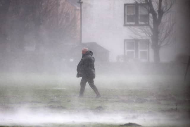 Heavy rain falls on Helensburgh in January but Scotland has been experiencing an extended period of dry weather (Picture: Jeff J Mitchell)