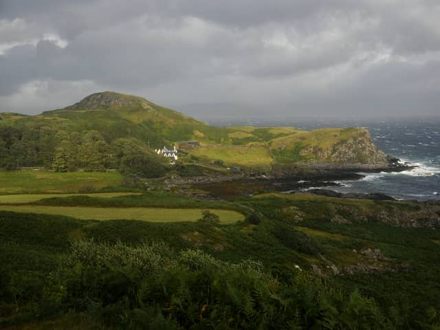 A view of the Sleat Peninsula on Skye, part of which will be sold off after the trust which owns historic Clan Donald assets run into financial difficulty. Armadale Castle and the Clan Donald Centre will go up for sale in the summer with 22,000 acres of the South Sleat Estate on the market now for £6.7m.