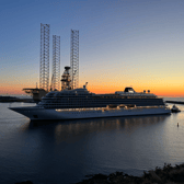 A cruise ship pulls into the Port of Aberdeen as harbour bosses look ahead to a major year for cruise business.