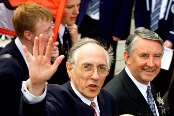 Donald Dewar and David Steel arrive at the opening of the Scottish Parliament in July 1999 (Picture: Ian Stewart)