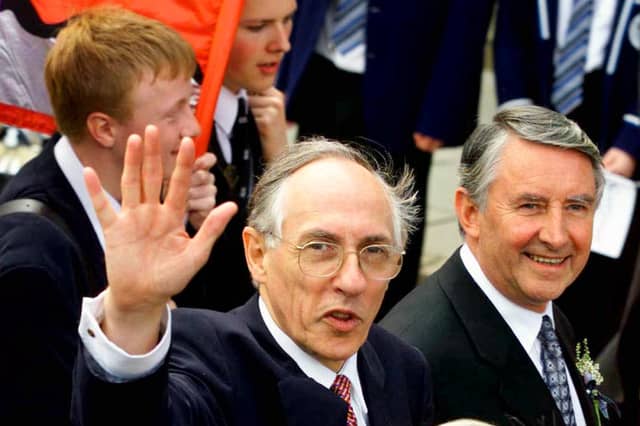Donald Dewar and David Steel arrive at the opening of the Scottish Parliament in July 1999 (Picture: Ian Stewart)