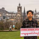 Care worker Won Maung Thein, from Myanmar, who lives in Scotland, called for more help for people suffering in his country.