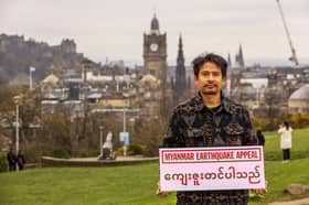 Care worker Won Maung Thein, from Myanmar, who lives in Scotland, called for more help for people suffering in his country.