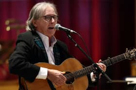 Dougie MacLean, performing at St Giles Cathedral in Edinburgh during the public memorial service for former first minister Alex Salmond