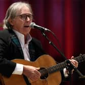 Dougie MacLean, performing at St Giles Cathedral in Edinburgh during the public memorial service for former first minister Alex Salmond
