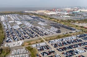 New cars at Royal Portbury Docks, North Somerset