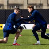 Scotland team-mates Lewis Ferguson (L) and Scott McTominay go head to head in Serie A on Monday night as Bologna host Napoli. (Photo by Craig Foy / SNS Group)