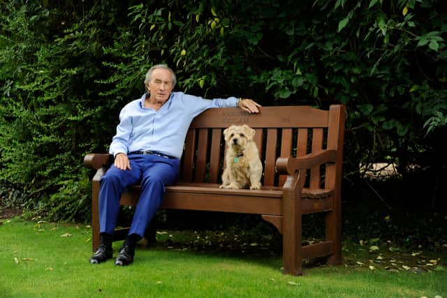 Sir Jackie Stewart photographed at home in August 2013