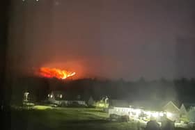 The wildfire raging close to the community of Glen Trool 