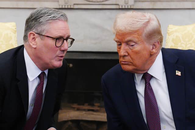 Keir Starmer's efforts to charm Donald Trump may have put him in a position to be a global peacemaker as a full-blown global trade war looms (Picture: Carl Court/pool)