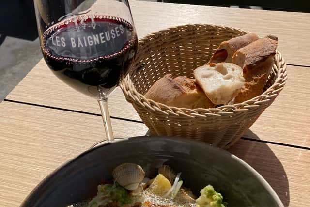 Fresh hake at Les Baigneuses restaurant, Biarritz. Pic: Fiona Laing
