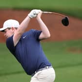 Bob  MacIntyre pictured on the practice area on Monday ahead prior to the 89th Masters Tournament at Augusta National Golf Club 