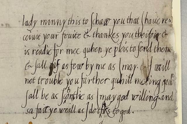 A childhood thank you letter written by King James VI is to go on show later this month as part of a new exhibition at National Galleries Scotland: Portrait. (Picture: National Galleries Scotland)