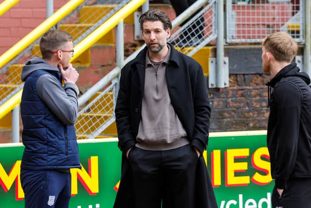 Charlie Mulgrew (centre) has stepped down as Kelty Hearts manager after just 11 matches in charge. (Photo by Mark Scates / SNS Group)