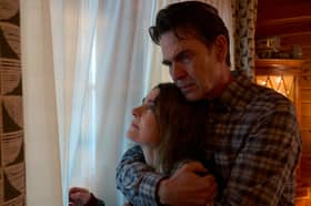 Shirley Henderson as Annie and Dougray Scott as David in Channel 4 drama Summerwater. 