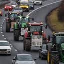 Farmers hold a tractor rally in protest at changes to inheritance tax on Edinburgh's city bypass (Picture: Jeff J Mitchell)
