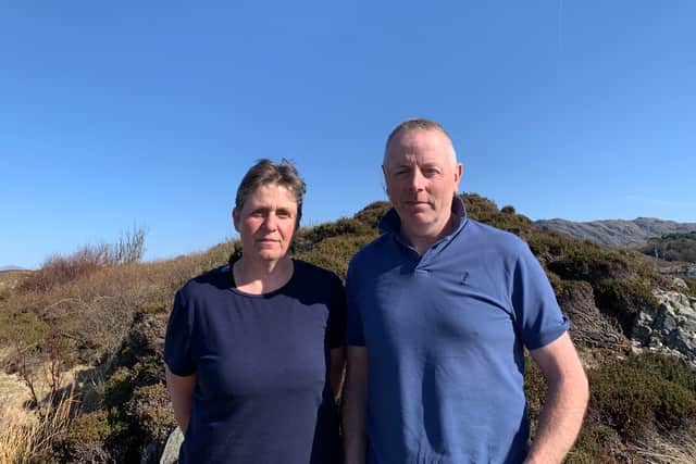Archie Slimon with his wife, Cathy