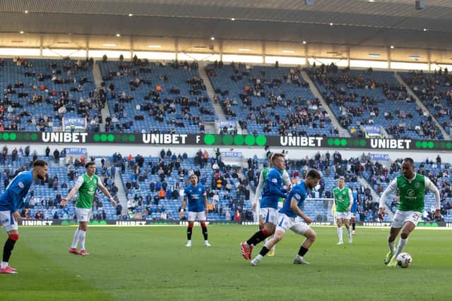 Rangers fans deserted Ibrox long before full time against Hibs