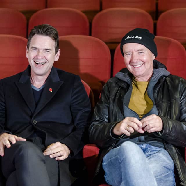 Dougray Scott and Irvine Welsh at the premiere of Crime at Glasgow Film Theatre, 2021. Pic:  Euan Cherry/Getty Images