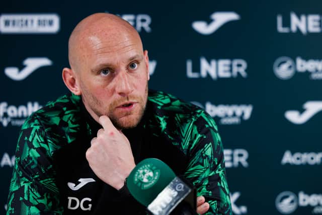 Hibs head coach David Gray is preparing for Sunday's visit of Dundee.