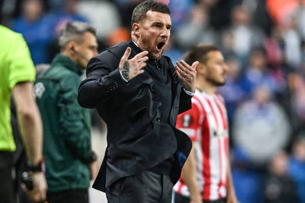 Rangers interim head coach Barry Ferguson during the goalless draw with Athletic Bilbao. (Photo by Rob Casey / SNS Group)
