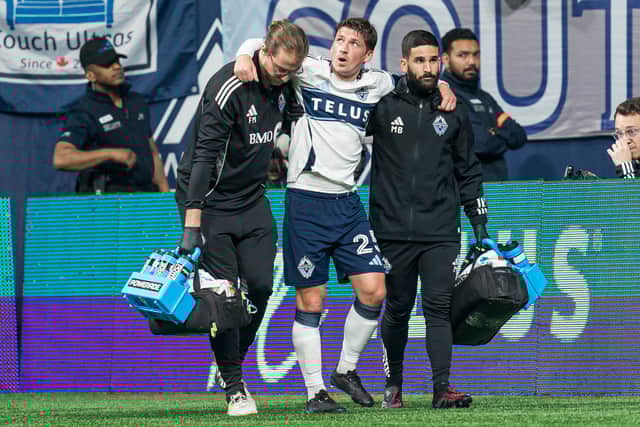Ryan Gauld picked up an injury while playing for Vancouver last month.