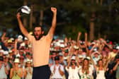 Scottie Scheffler celebrating winning the 2024 Masters - we'd look like that too if we'd just won a cool $3.6 million.