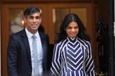 Former prime minister Rishi Sunak and his wife Akshata Murty. Picture: James Manning/PA Wire