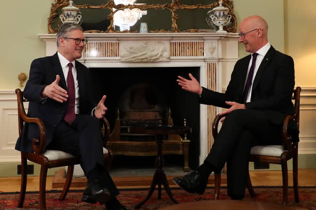 Keir Starmer and John Swinney do not have much to smile about (Picture: Scott Heppell/WPA pool)