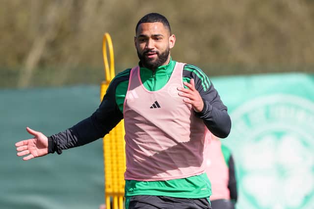 Cameron Carter-Vickers trains ahead of Celtic's match against Kilmarnock.
