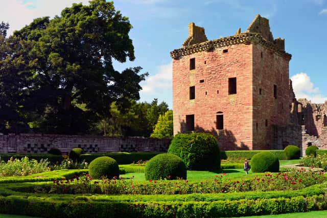 Edzell Castle - a fine trace of the home of a powerful and 'carefree' Angus family.