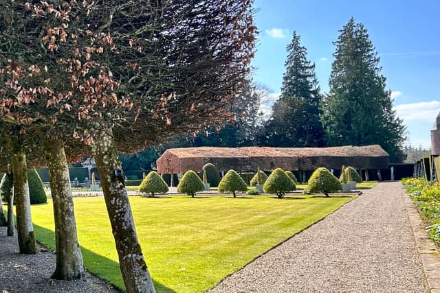 The Italian Garden at Glamis Castle.
