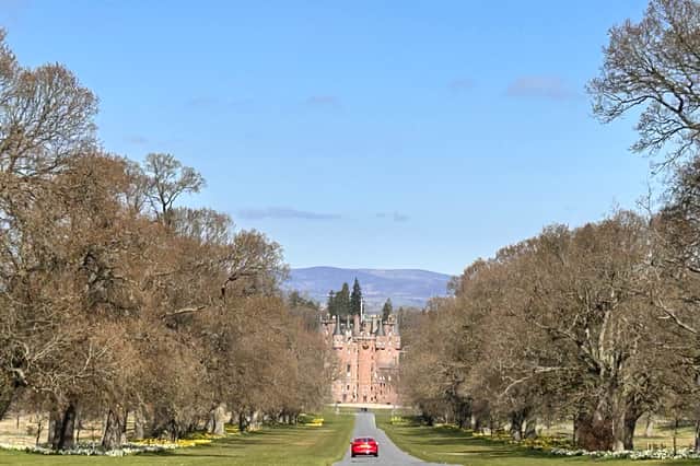 A mile-long drive leads to Glamis Castle in Angus, the ancestral seat to the Earls of Strathmore and Kinghorne and their Lyon predecessors since the 14th Century. PIC: Contributed.