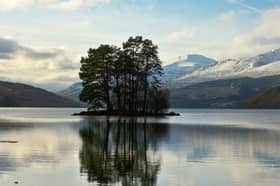 Loch Tay with Ben Lawers in the background. The motorcyclist was killed on the A827, which runs the length of the loch, near the village of Lawers.