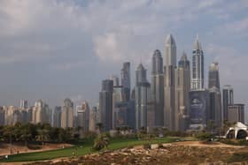 Competitors play the 8th hole during Round Two of the Hero Dubai Desert Classic at Emirates Golf Club on January 19, 2024 in Dubai, United Arab Emirates. Picture: Warren Little/Getty Images