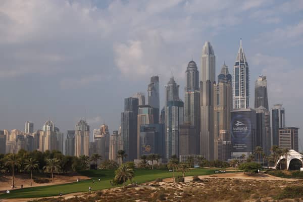 Competitors play the 8th hole during Round Two of the Hero Dubai Desert Classic at Emirates Golf Club on January 19, 2024 in Dubai, United Arab Emirates. Picture: Warren Little/Getty Images