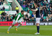 Kieron Bowie scored twice as Hibs defeated Dundee 4-0.
