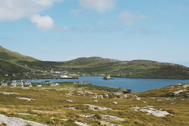 Castlebay on the Isle of Barra in the Outer Hebrides.