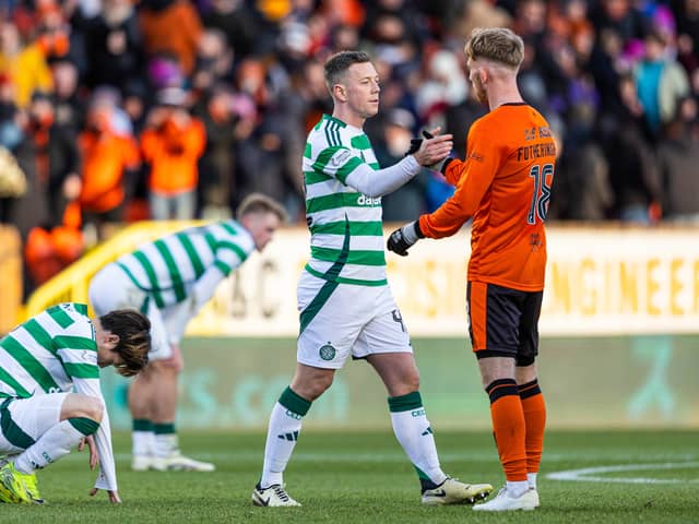 Celtic can win the Premiership title at Tannadice.